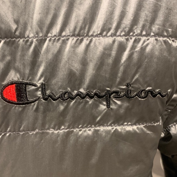Champion Black Puffer Jacket Reversible - Picture 6 of 6